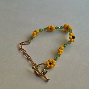 Sunflower Beaded Bracelet